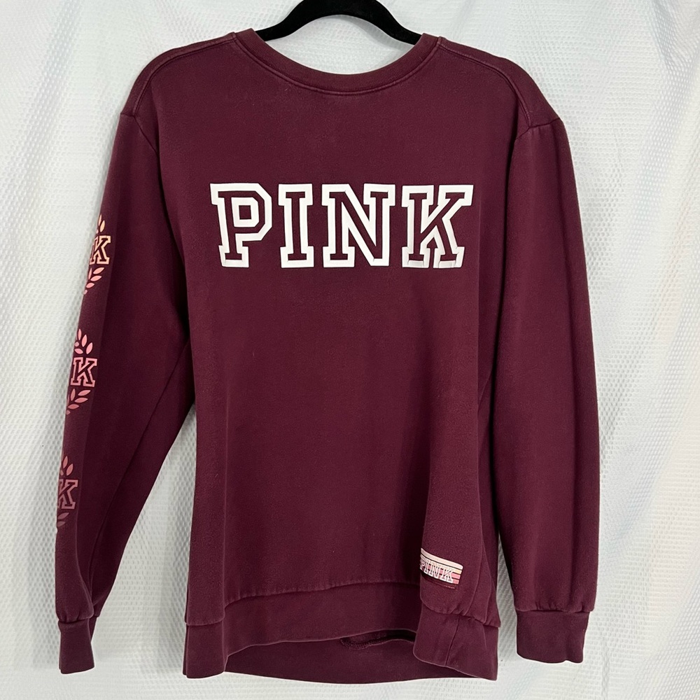 Victoria Secret PINK burgundy crewneck size XS